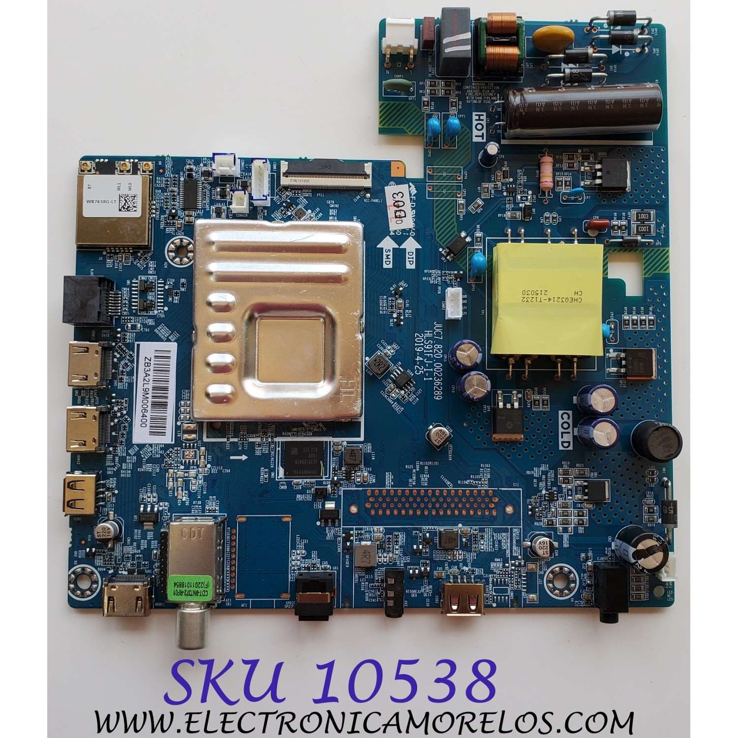 MAIN FUENTE (COMBO) PARA TV KOGAN ((NUEVA)) / NUMERO DE PARTE ZB3A2L9M / JUC7.820.00236289 / HLS91FJ-I-1 / 17001173704 / E351308 / ZB3A2L9M006400 / PANEL C420Y20-5C / MODELO KALED42RF9220STA / PARA MAS DETALLES REVISA NUESTRA DESCRIPCIÓN